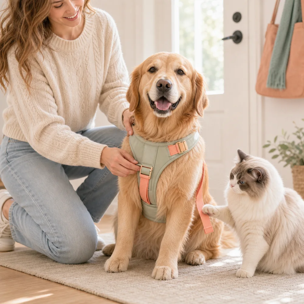 Pets wearing stylish everyday accessories