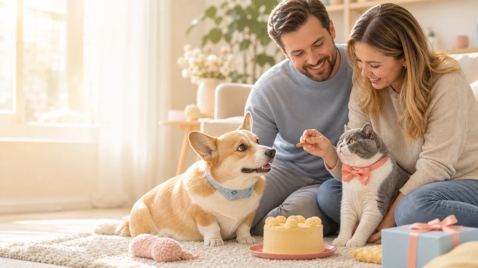 A joyful pet birthday celebration
