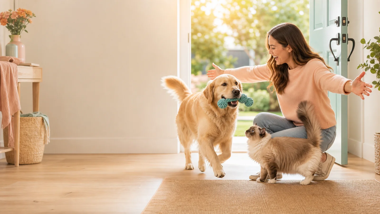 A pet settling into a loving new home